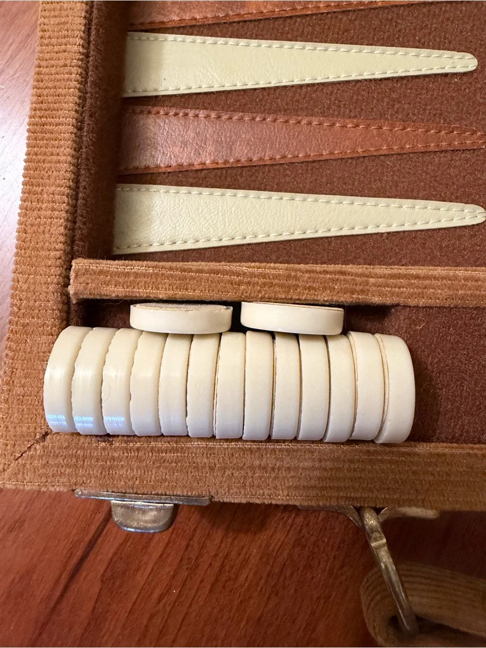 VTG Skor-Mor Backgammon Travel Set Corduroy Case